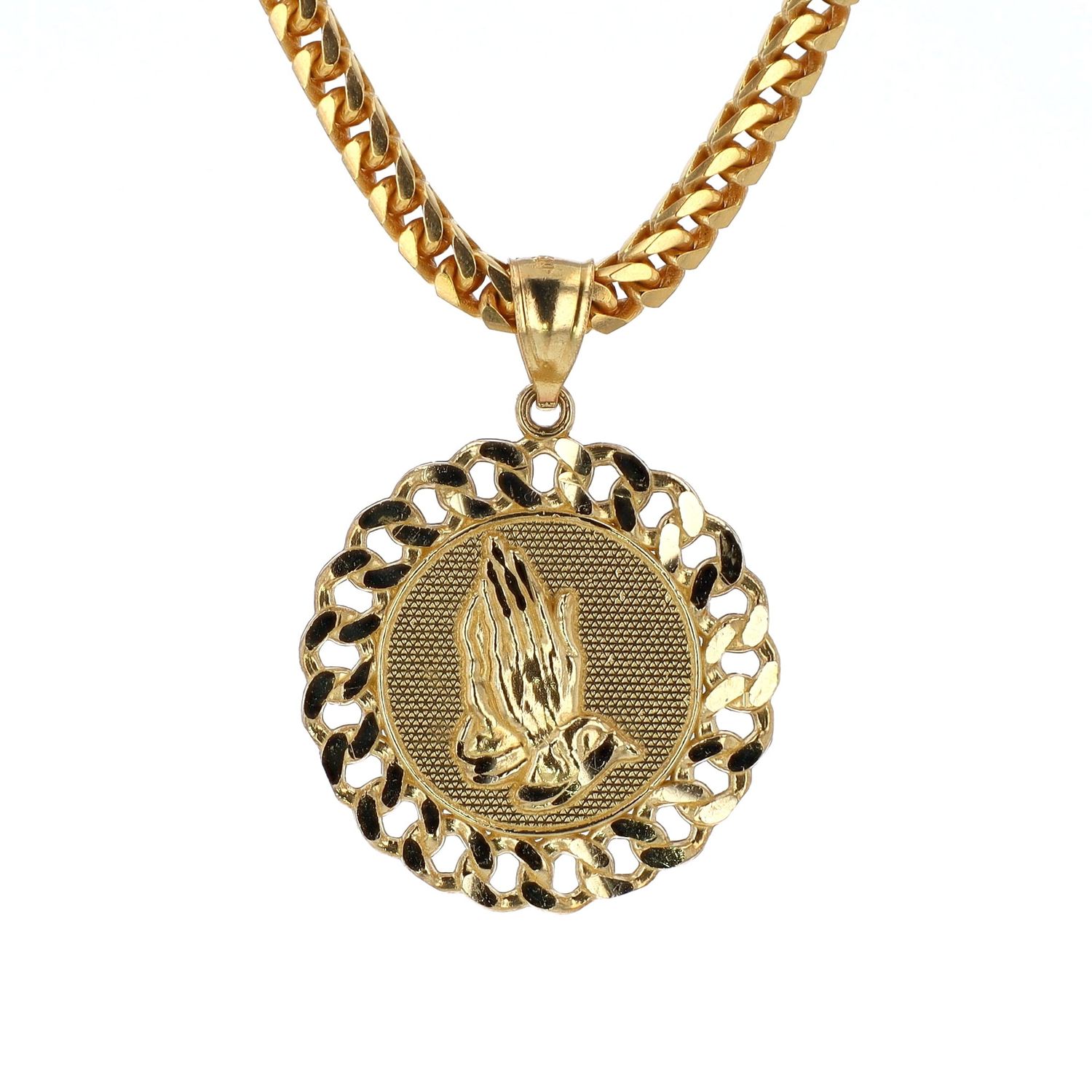 Praying Hands Pendant 10kt YG 3gr PN00173
