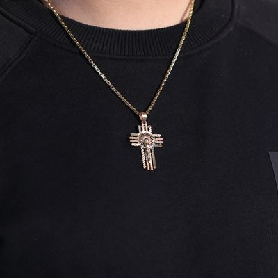 Fancy Jesus on Cross Pendant 10kt YG 4.5gr       PN000809