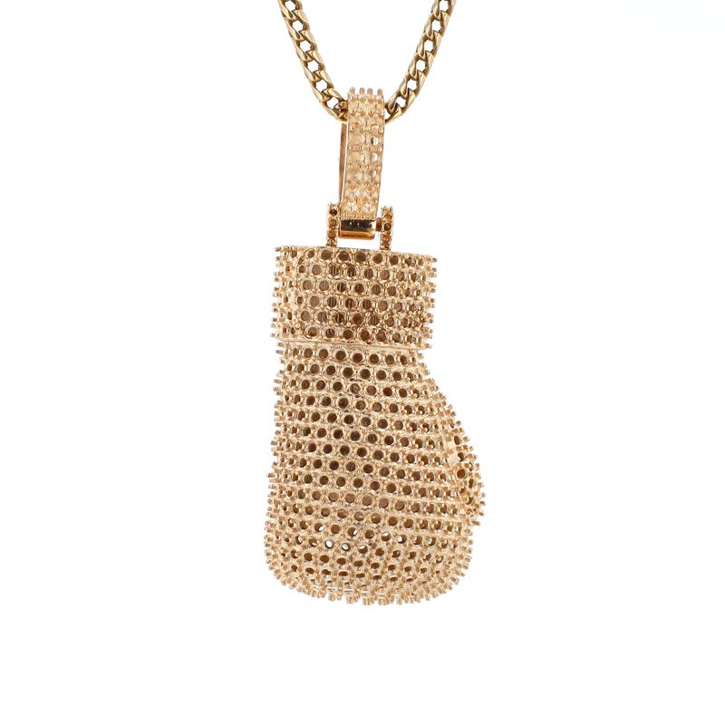 Boxing Glove Casting Pendant 10kt YG 12-13gr  UnSet Diamonds Add 6.5cttw 450pc PN00107