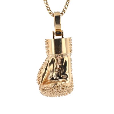 Boxing Glove Casting Pendant 10kt YG 12-13gr  UnSet Diamonds Add 6.5cttw 450pc PN00107