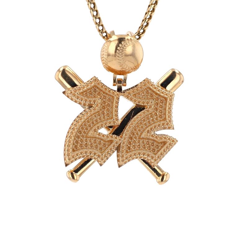 22 Baseball Pendant YG 10kt 17.1gr 2.02cttw 362pc PN00189