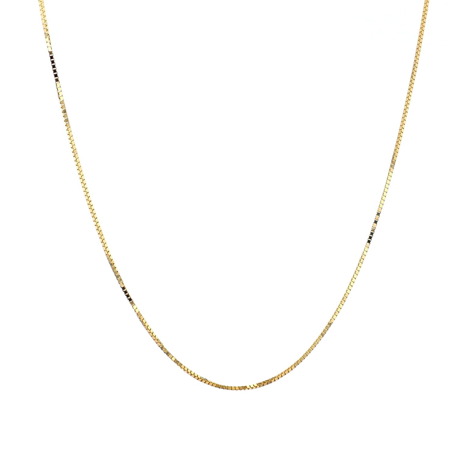 Micro Box Chain 10kt YG 1.2gr 18&quot; CH0001197