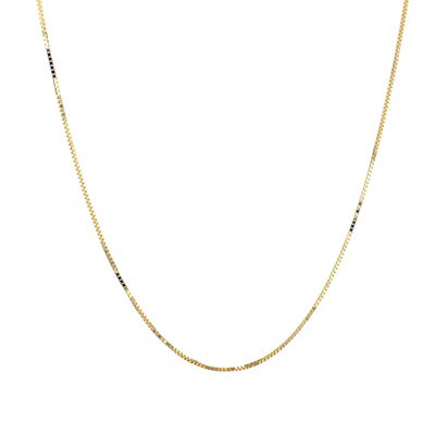 Micro Box Chain 10kt YG 1.2gr 18&quot; CH0001197