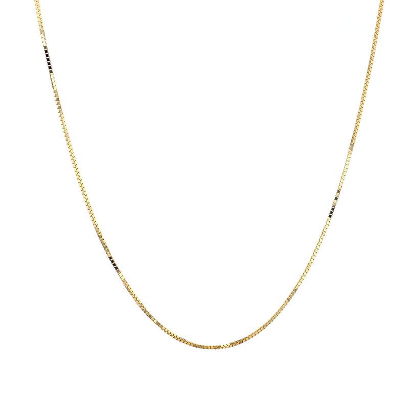 Micro Box Chain 10kt YG 1.2gr 18&quot; CH0001197