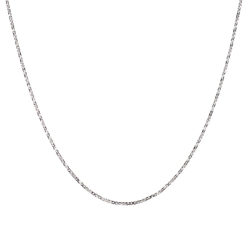 Micro Box Chain 10kt WG 1.2gr 16&quot; CH0001203