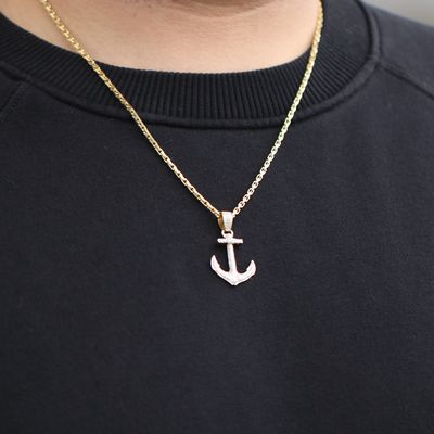 Anchor Pendant 10kt YG 3.0gr 0.43cttw SI-I GHI PN0001045