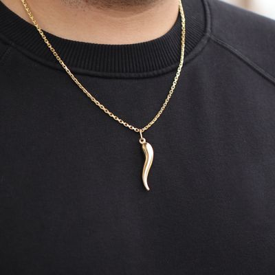 Italian Horn Pendant 10kt YG 1.75gr PN00153