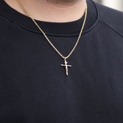 Jesus/Cross Pendant 14kt YG 1.38gr PN00182