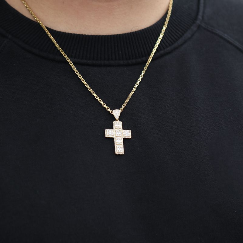 Cross Pendant CZ 10kt YG 4.5gr PN00163
