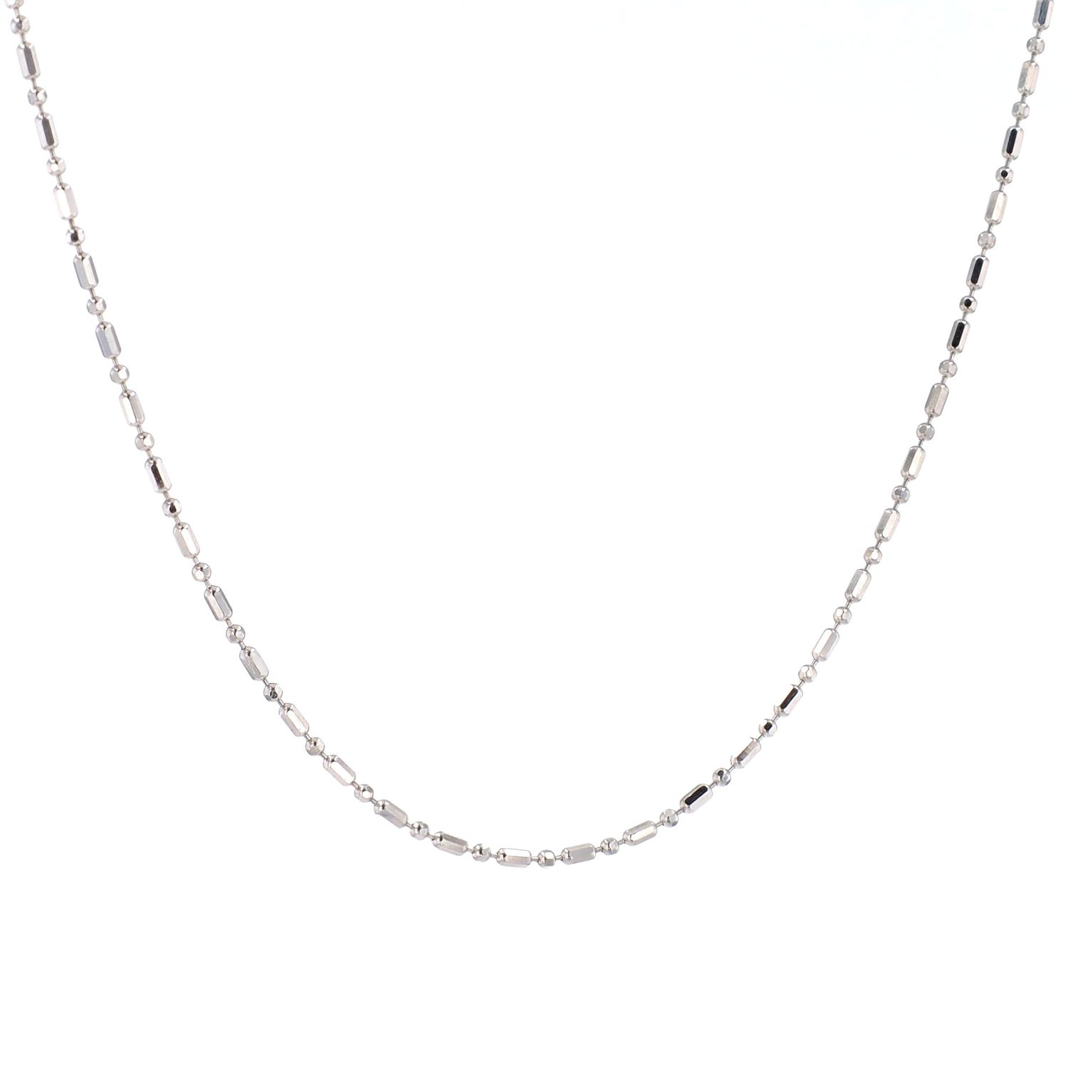 Cable Link Chain 14kt WG  3.0gr 1.2mm 18&quot; CH000470