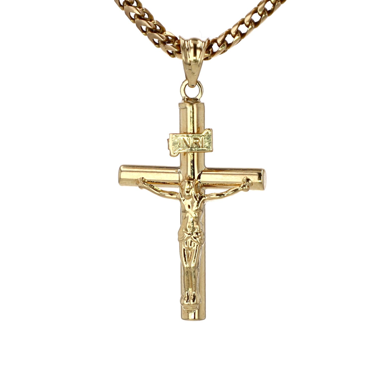 Jesus Cross Pendant 14kt YG 1.2gr PN00184