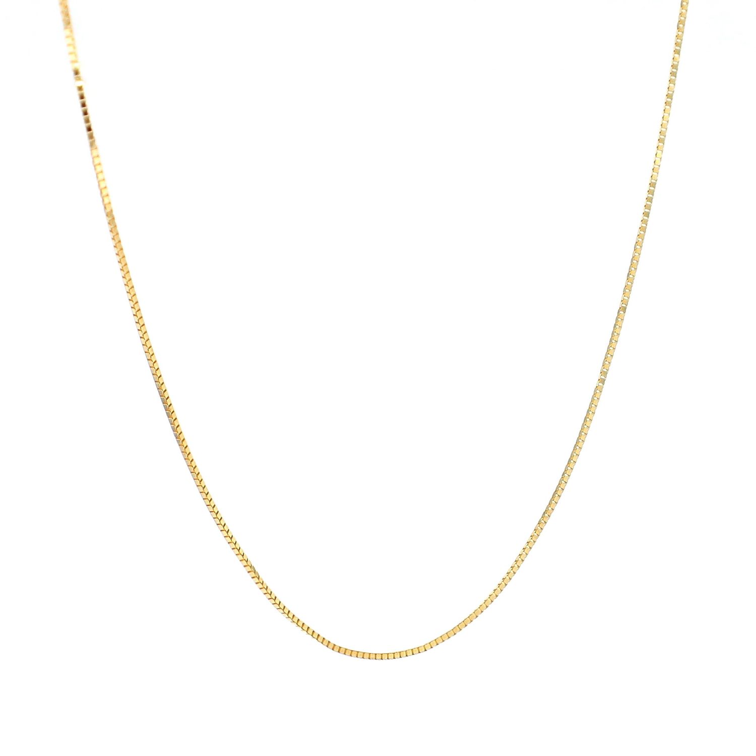 Micro Box  Chain 10kt YG 0.7gr 16&quot; CH0001202