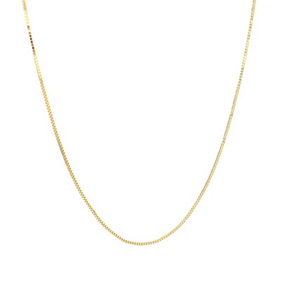 Micro Box  Chain 10kt YG 0.7gr 16&quot; CH0001202