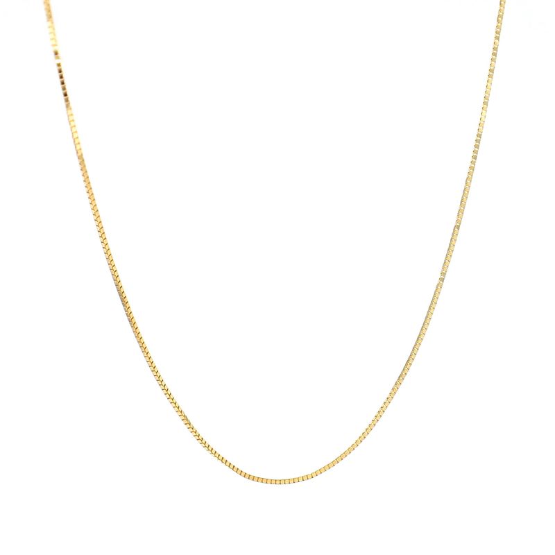 Micro Box  Chain 10kt YG 0.7gr 16&quot; CH0001202