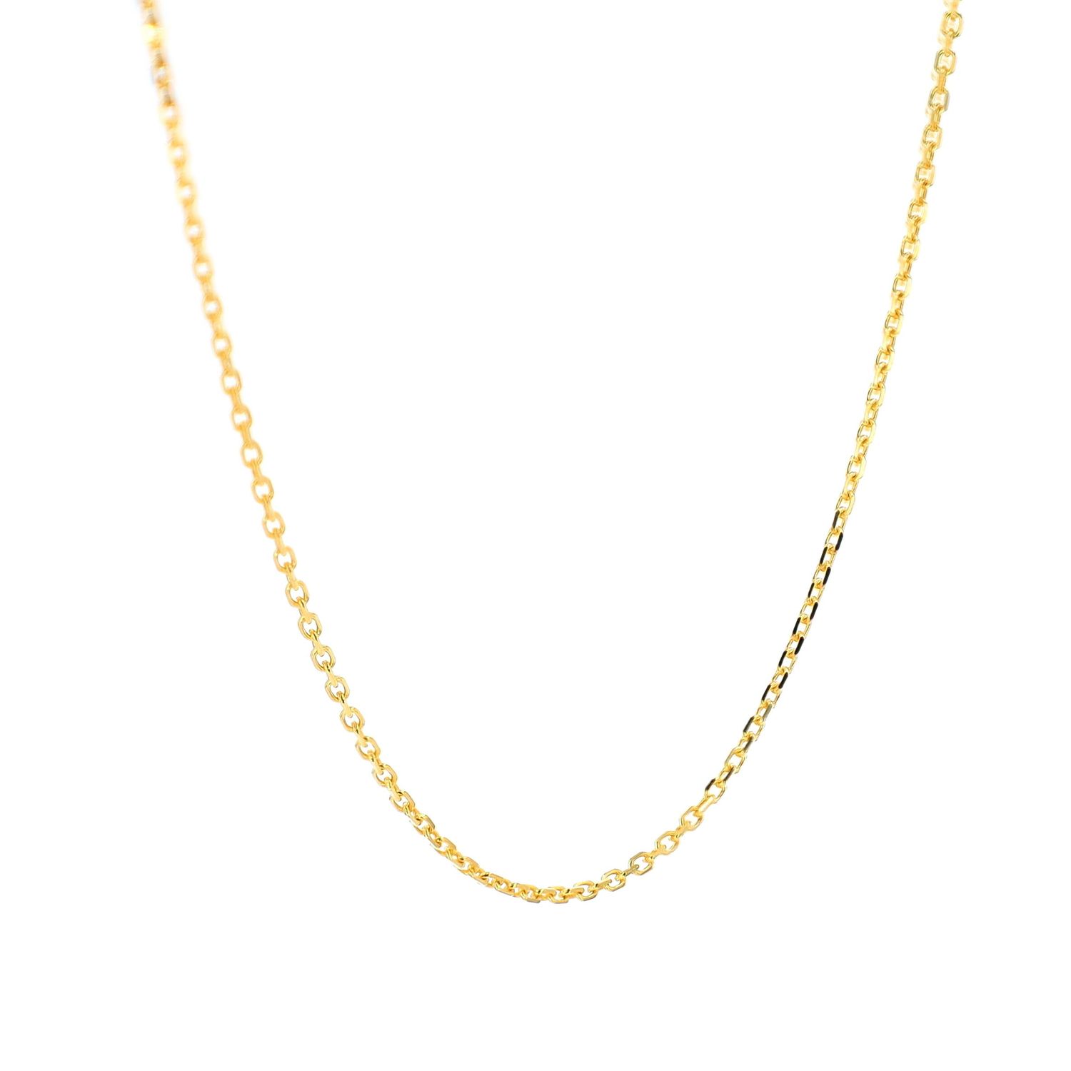 Cable Link Chain 14kt YG 1.55gr 18&quot; 0.8mm CH000475