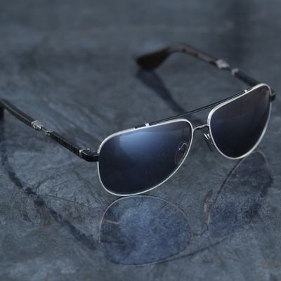 Chrome Hearts Jack Addict Aviator Sunglasses Gold Tone Metal Tinted Lenses SG00113C