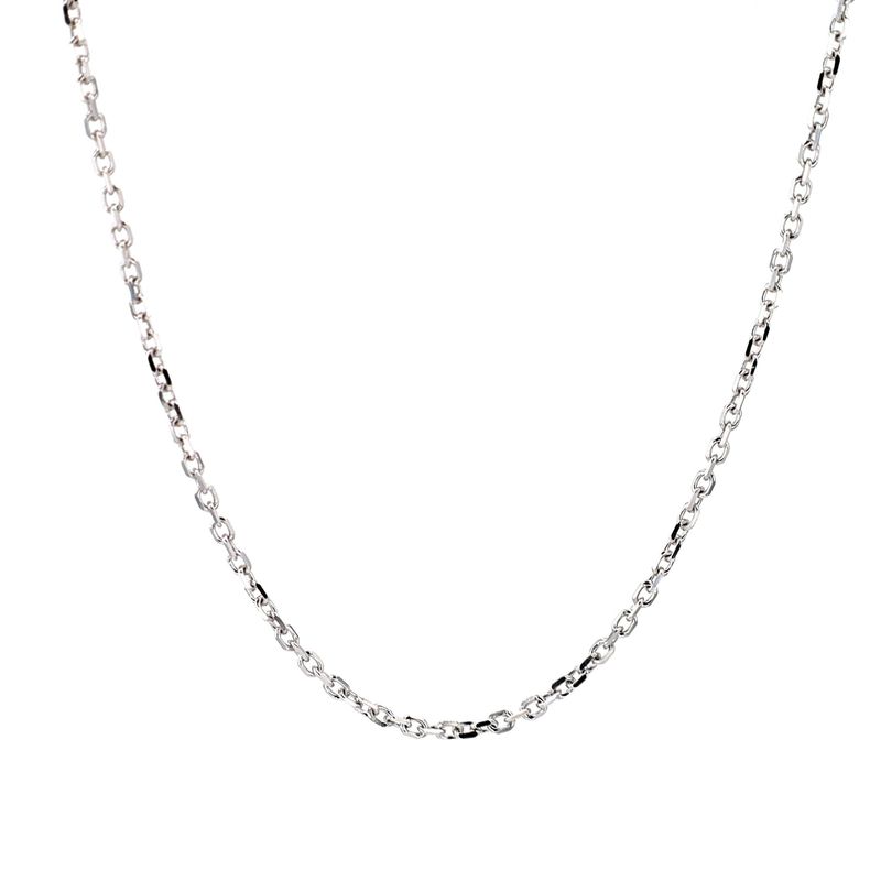 Cable Link Chain 14kt WG 2.7gr 16&quot; 1.1mm CH000477