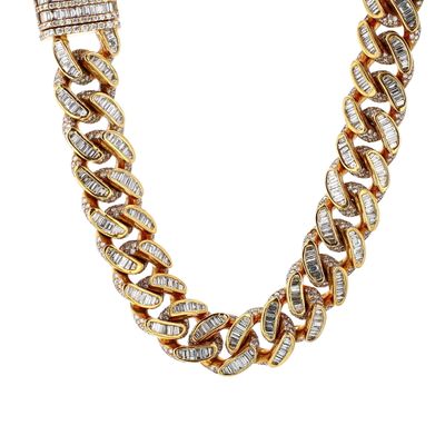 Miami Cuban Link Baguette Diamond Chain 10kt YG 310.0gr 50.8cttw VS1-SI-1-FGH APRN820 26&quot; CH001009