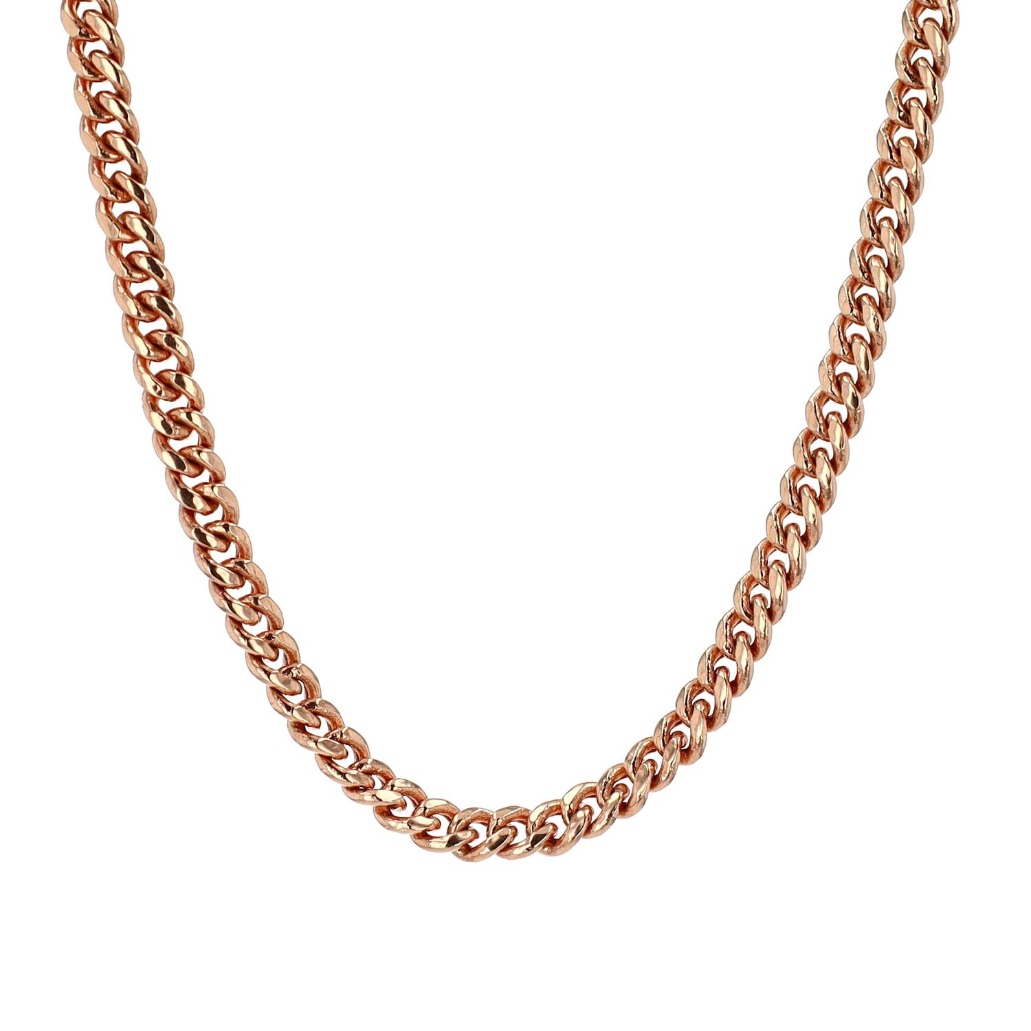 Semi Solid Miami Cuban Link Chain 10kt RG 14.0gr 24&quot; 4.5mm CH000403