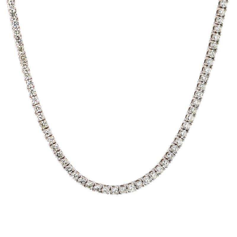 Diamond Tennis Chain 14kt WG 22.4gr 22&quot; 2.5mm 10.42cttw SI+ G-H-I CH001012