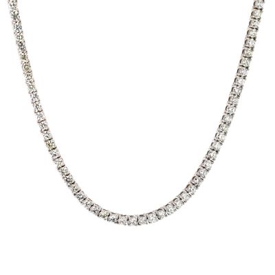 Diamond Tennis Chain 14kt WG 22.4gr 22&quot; 2.5mm 10.42cttw SI+ G-H-I CH001012
