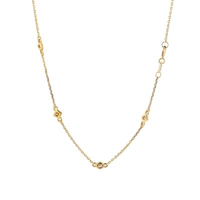 Diamond By the Yard Necklace 18kt YG 3.5gr 0.50cttw 18&quot; NE00123