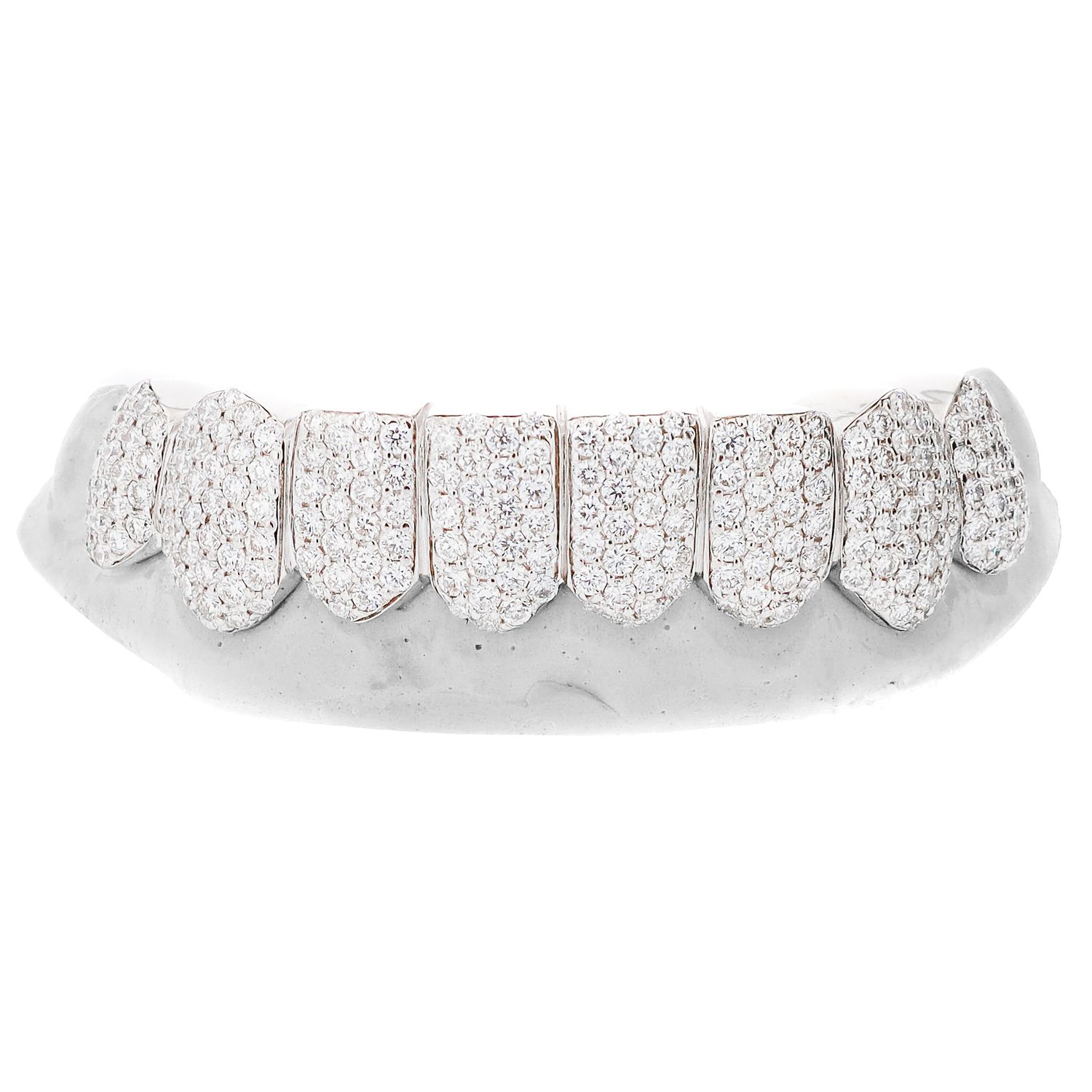 Chrome Cowboy Iced Out Diamond Grillz