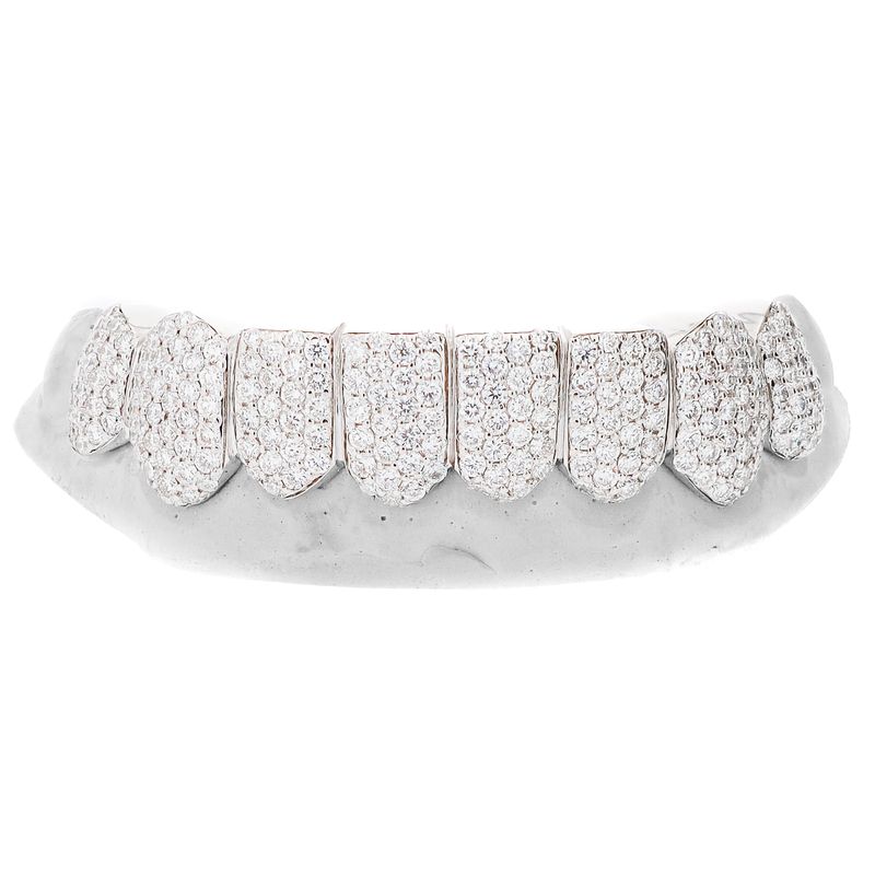 Chrome Cowboy Iced Out Diamond Grillz