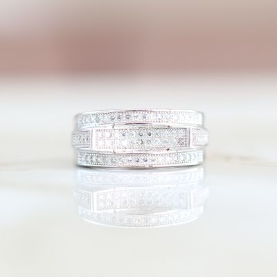 Pave Ring Sterling Silver CZ SFR001