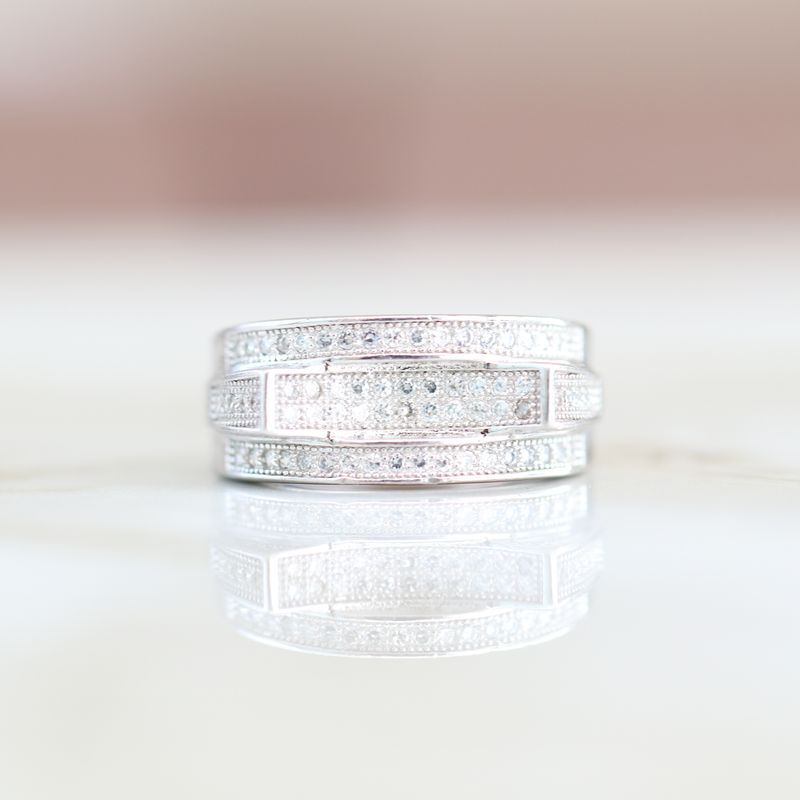 Pave Ring Sterling Silver CZ SFR001