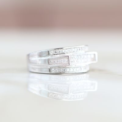 Pave Ring Sterling Silver CZ SFR001