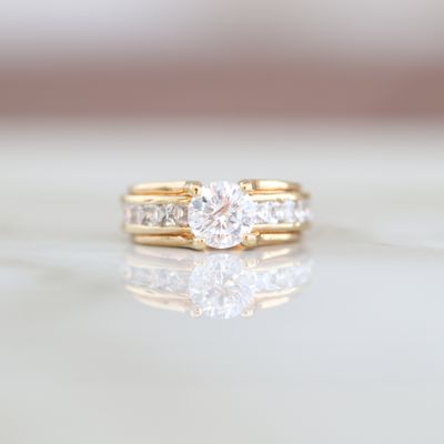 Famous Engagement Ring Alloy CZ SFR006