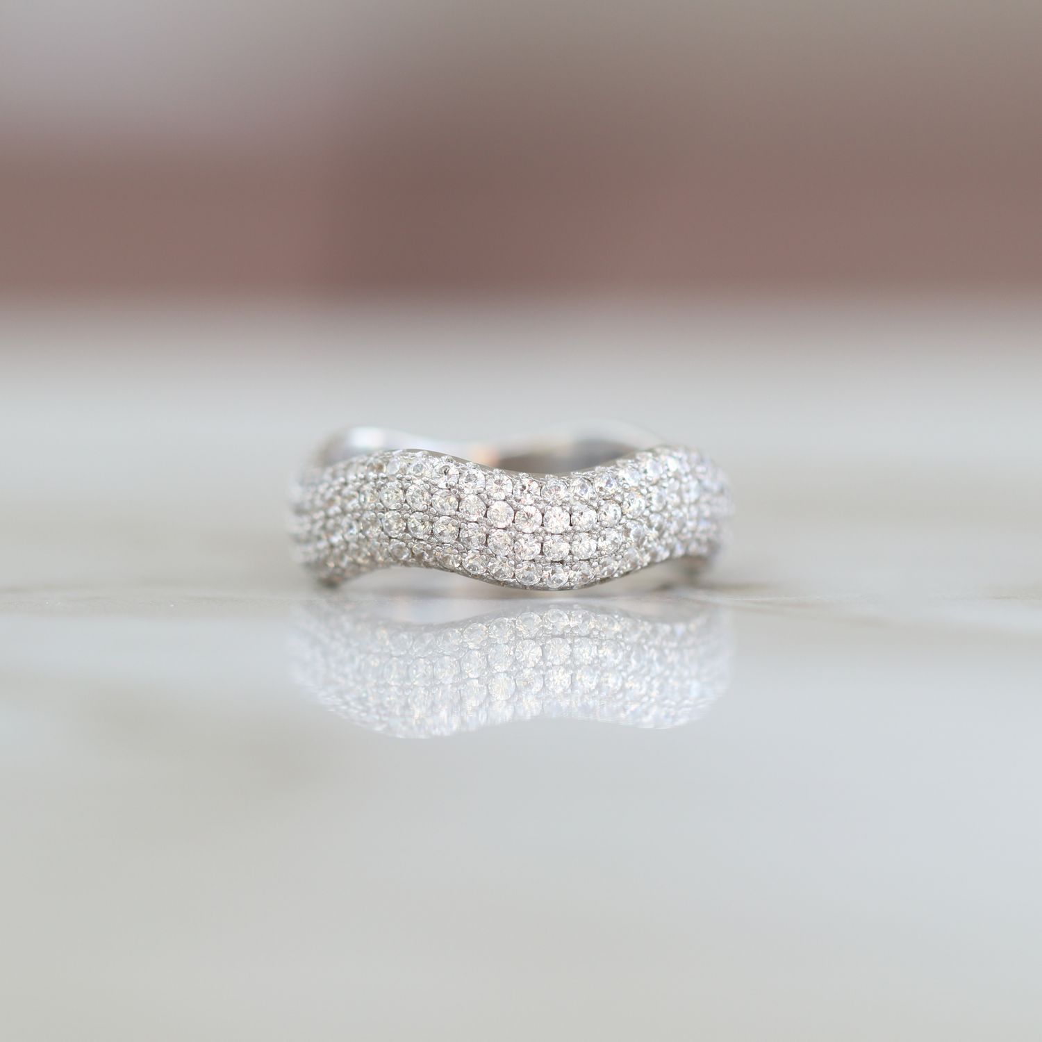 Cocktail Ring Sterling Silver CZ SFR003