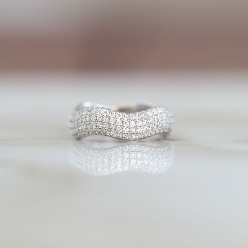 Cocktail Ring Sterling Silver CZ SFR003