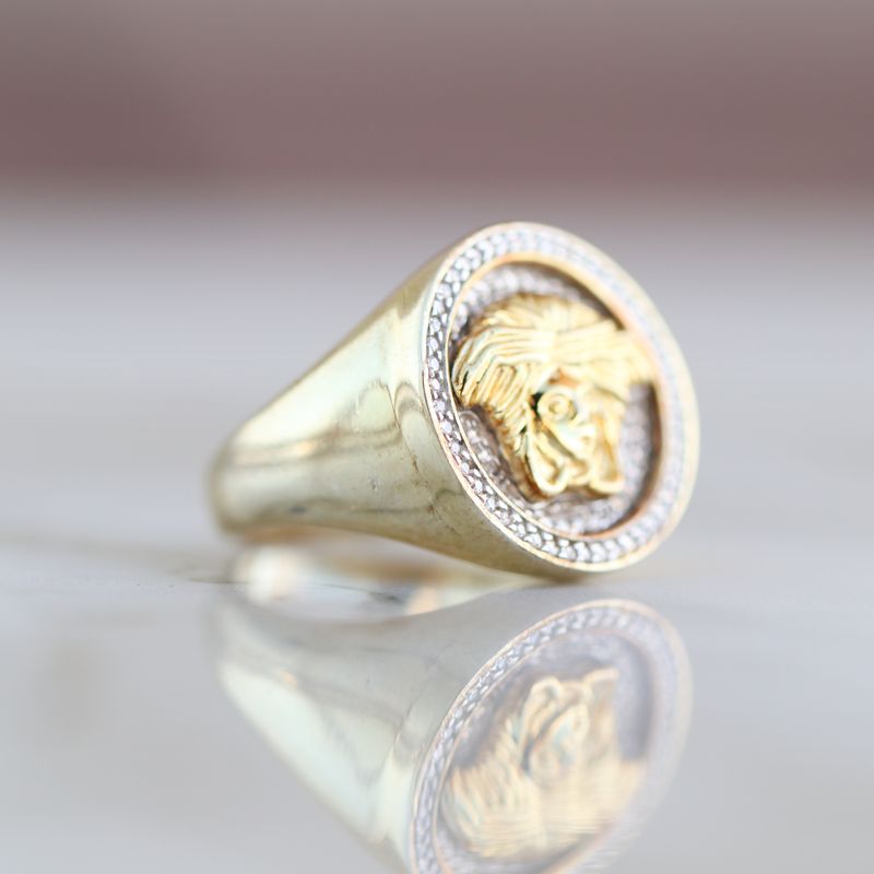 Medusa Head Ring Alloy CZ SFR0019