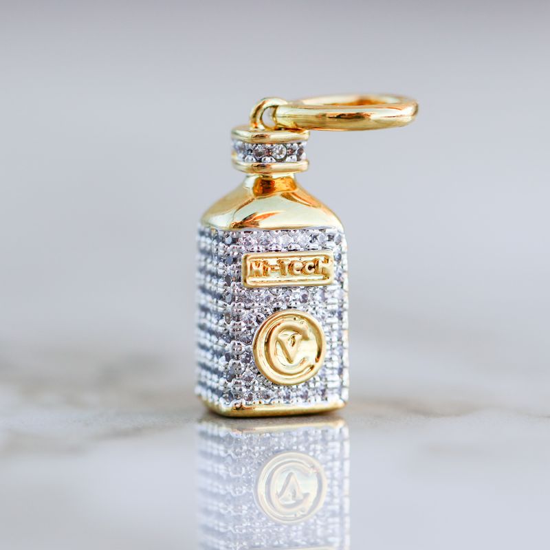 Lean Bottle Pendant Alloy CZ SFP0017