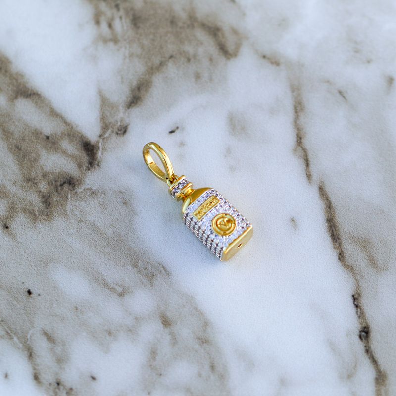 Lean Bottle Pendant Alloy CZ SFP0017