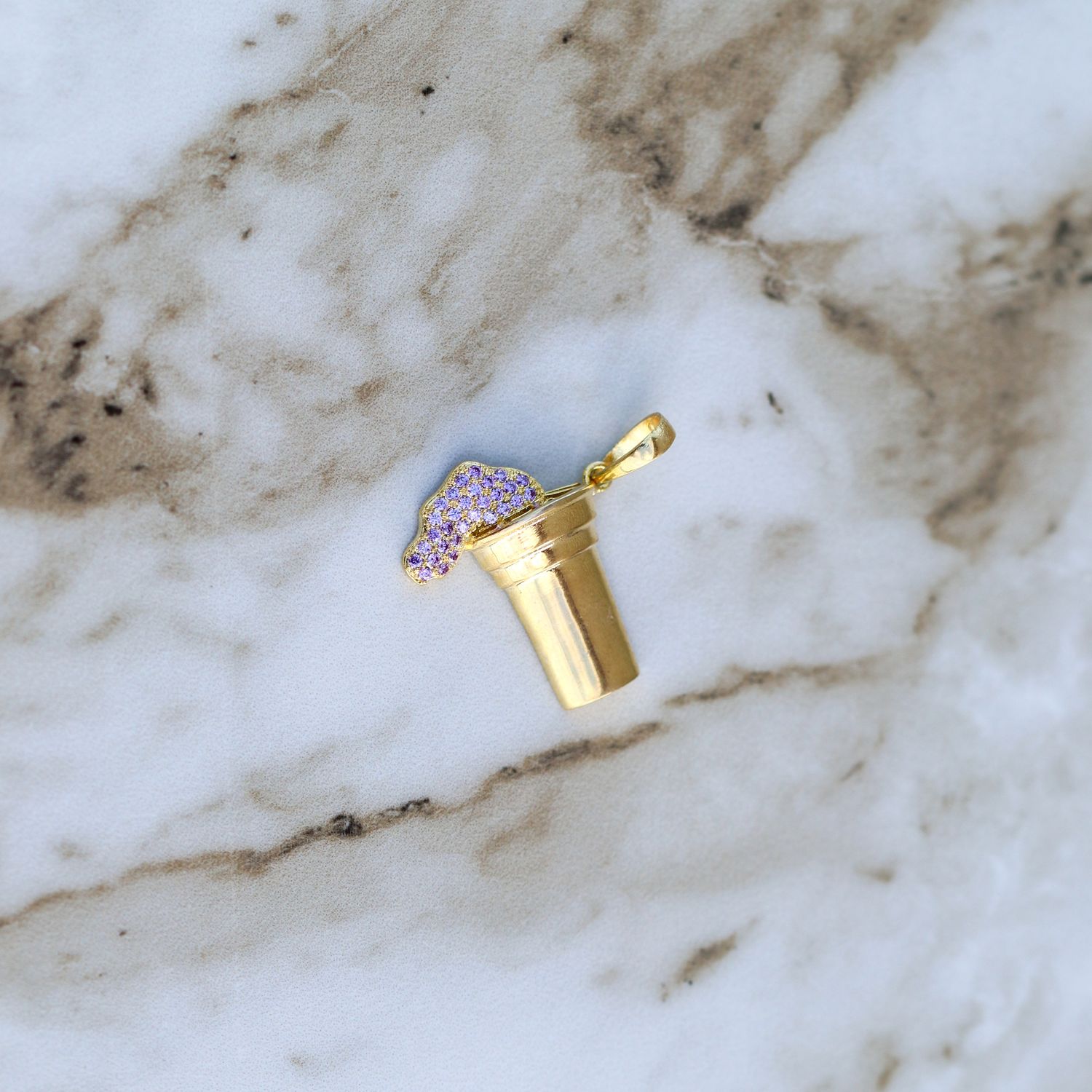 Plated Silver Lean Pendant Alloy CZ SFP0015