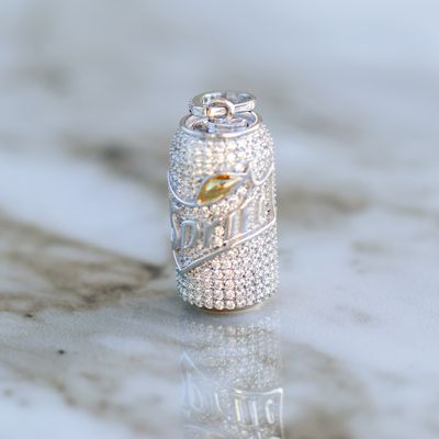 Sprite Can Pendant Sterling Silver CZ SFP009