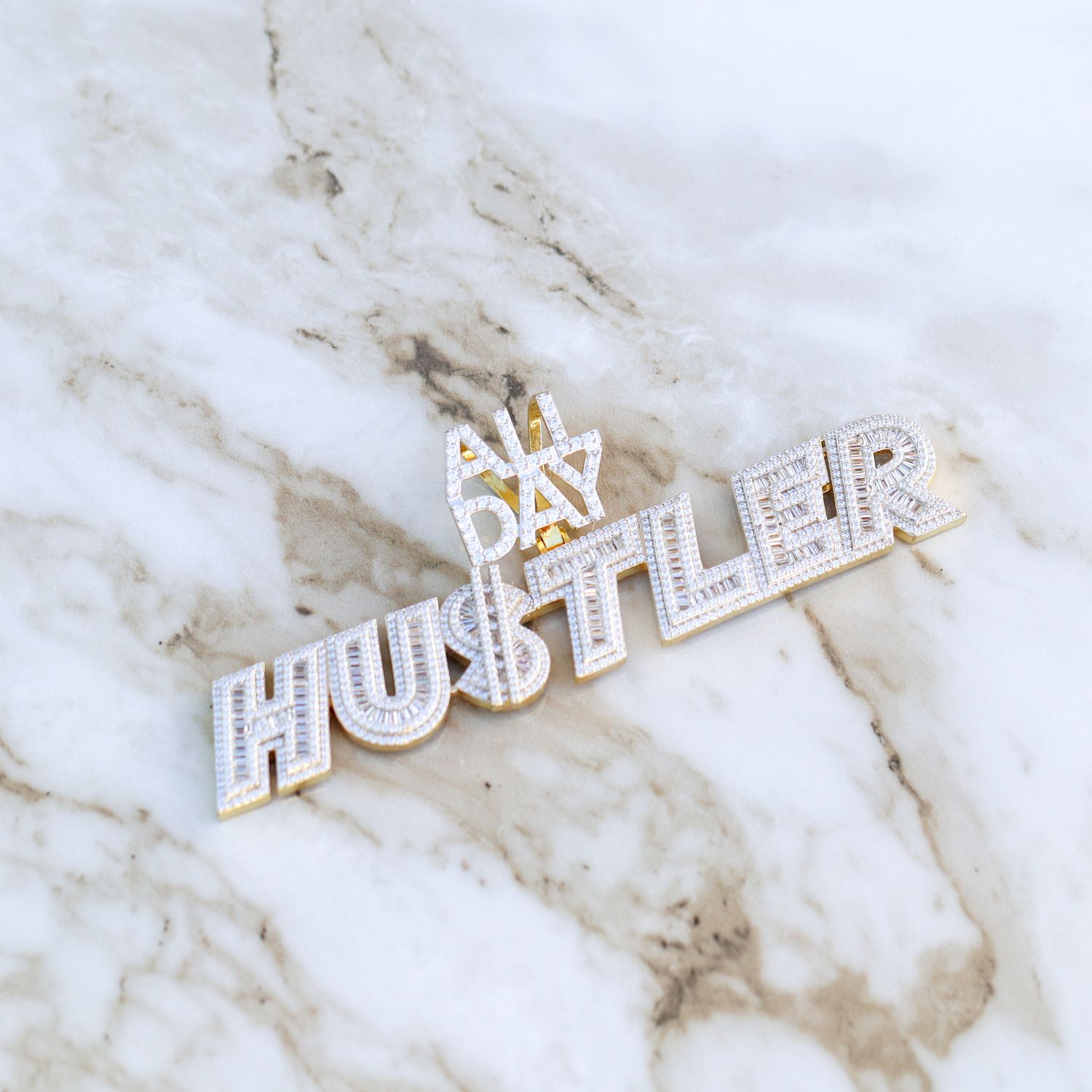 All Day Hustler Pendant Sterling Silver CZ SFP006