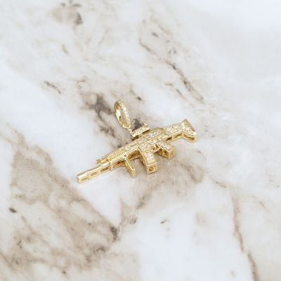 Scar Assault Rifle Pendant Alloy CZ SFP0048