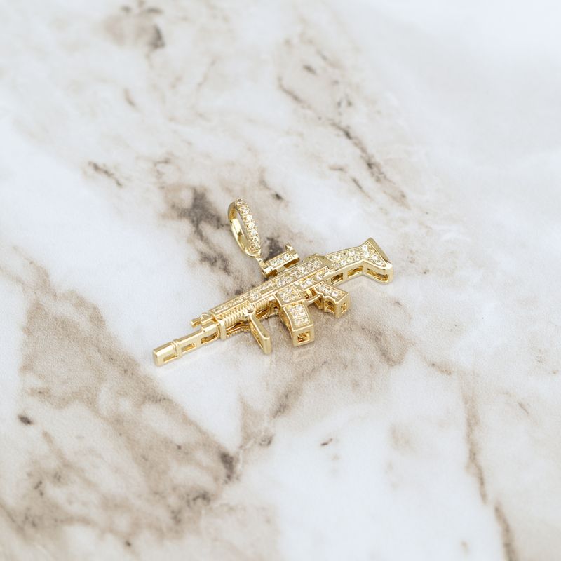 Scar Assault Rifle Pendant Alloy CZ SFP0048