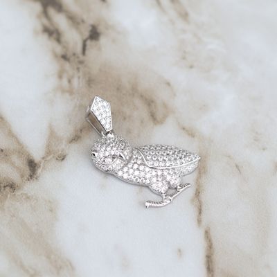 OVO Owl Pendant Sterling Silver CZ SFP0036