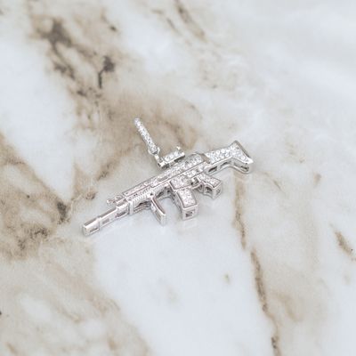 Scar Assault Rifle Pendant Alloy CZ Pendant SFP0047