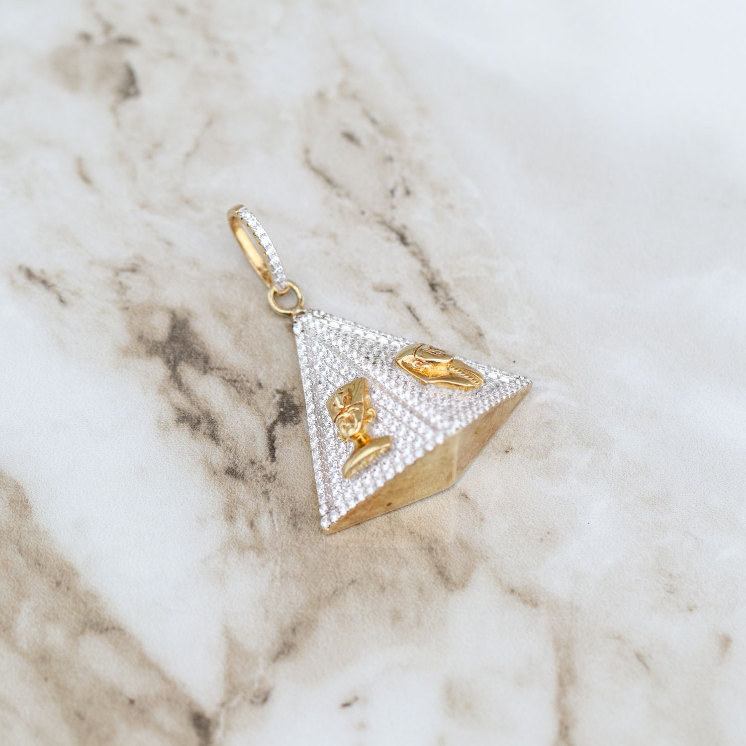 Pyramid Pendant Sterling Silver CZ SFP0031