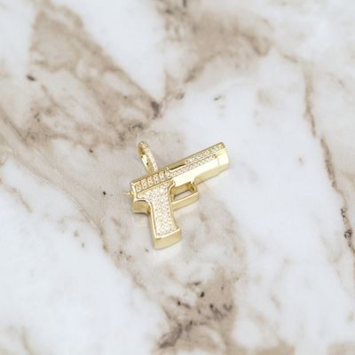 1911 Pistol Pendant Alloy CZ SFP0046