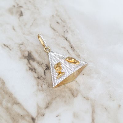 Pyramid Pendant Sterling Silver CZ SFP0031