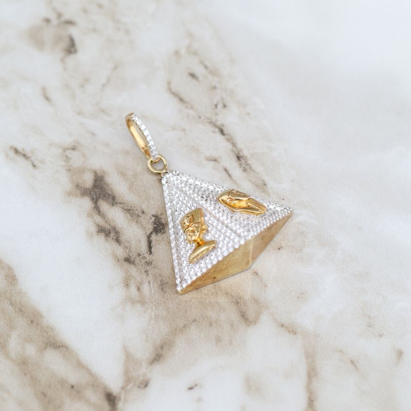 Pyramid Pendant Sterling Silver CZ SFP0031