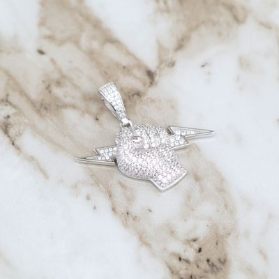 Thors Fist Pendant Sterling Silver CZ SFP0029