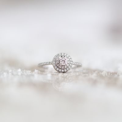 Triple Halo Engagement Ring Sterling Silver CZ SFR0036